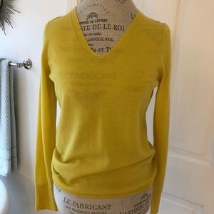 Talbots yellow merino wool sweater NWOT.